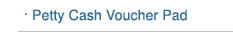 petty cash voucher pad